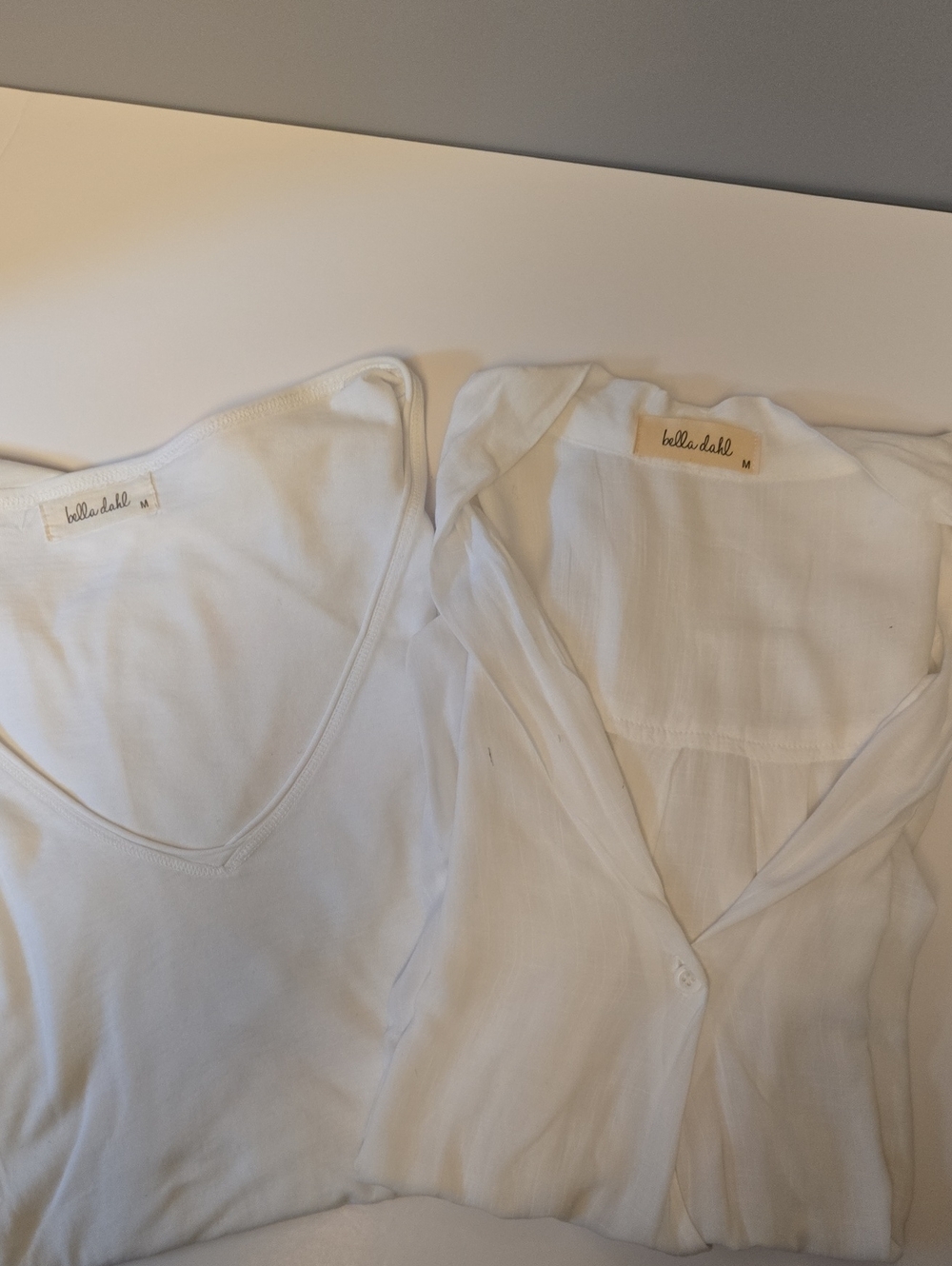 belladahl White Lightweight Button Shirt & T-shirt